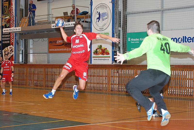 Utkání HBC Ronal Jičín – Handball KP Brno.