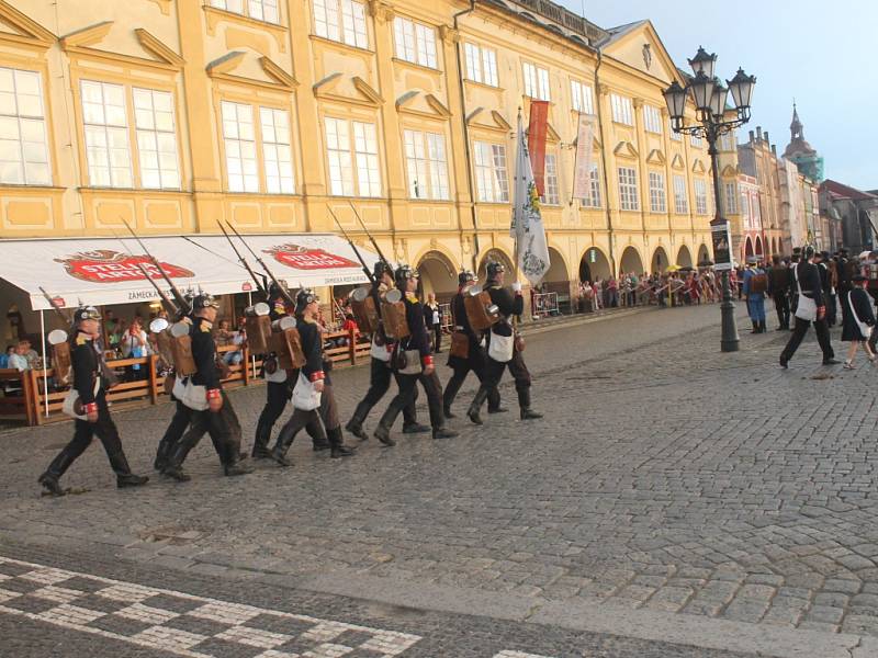 Připomínka bitvy roku 1866 v Jičíně.