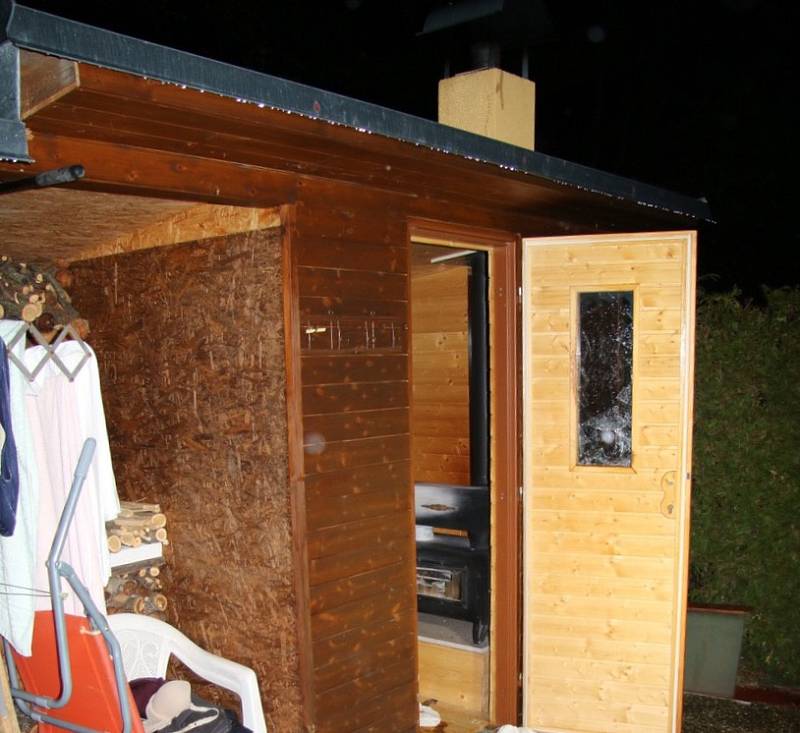 Sauna v Robousích, kde zemřely dvě ženy.