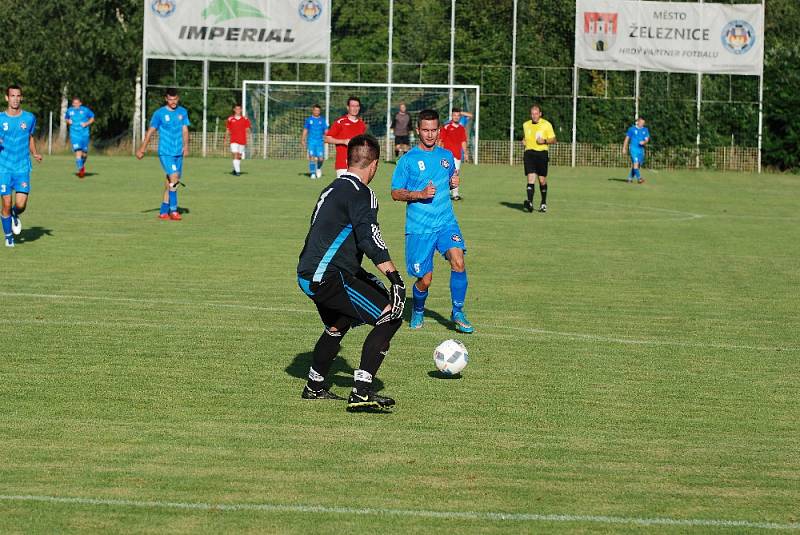 Z utkání  Železnice - Jičín (1:2).