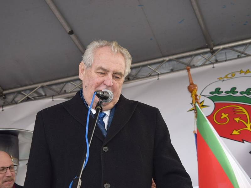 Prezident Miloš Zeman v Nové Pace.