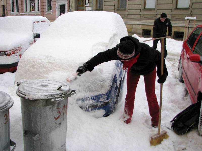 Zasněžený Jičín.