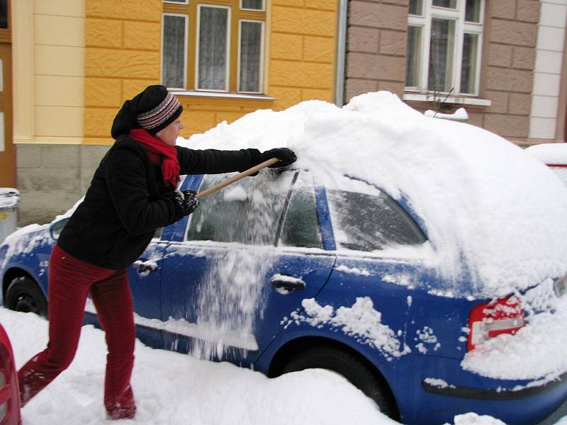 Zasněžený Jičín.