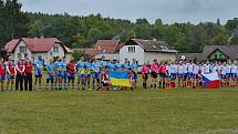 Utkání ME ČR - Ukrajina v rugby ve Vrchlabí.