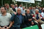 Prezident Václav Klaus návštěvou na Volejbalové Dřevěnici roku 2005.