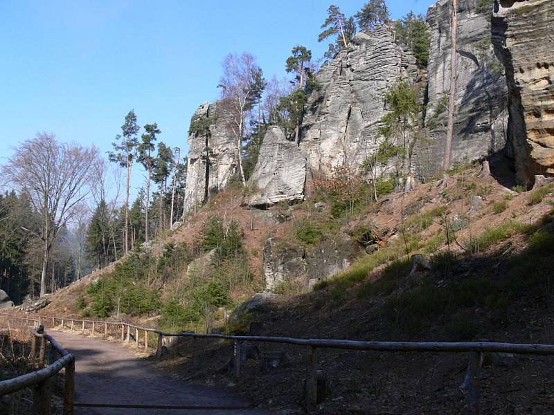 Prachovské skály, březen 2011.