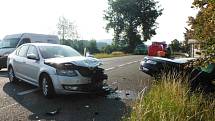 Dopravní nehoda u Kamenice se naštěstí obešla bez zranění. Škodu na vozidlech policisté vyčíslili na více než čtvrt milionu korun.