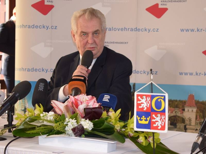 Prezident Miloš Zeman v Nové Pace.