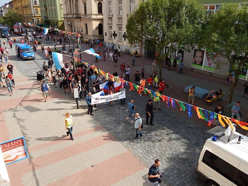 Protiromská demonstrace v Jičíně.