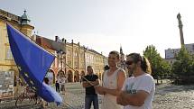 Na demonstraci proti Andreji Babišovi přišlo v Jičíně pět set lidí.