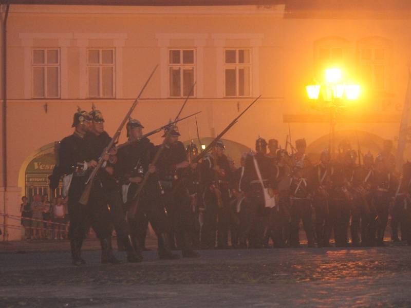 Připomínka bitvy roku 1866 v Jičíně.