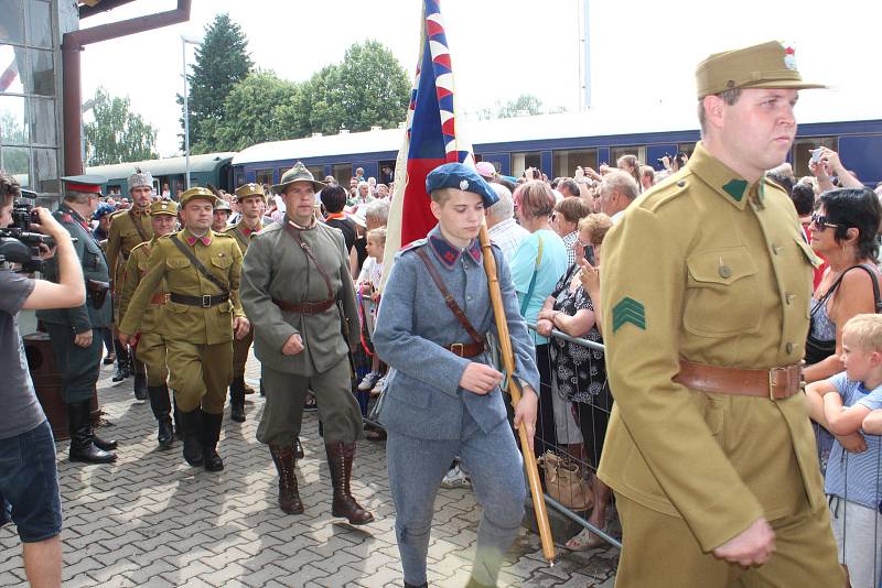 Přivítání Masaryka v Hořicích.