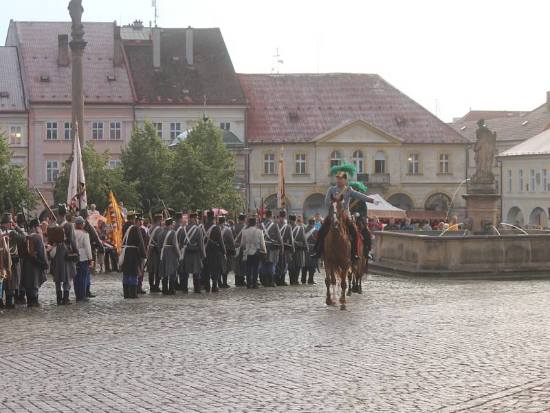 Připomínka bitvy roku 1866 v Jičíně.