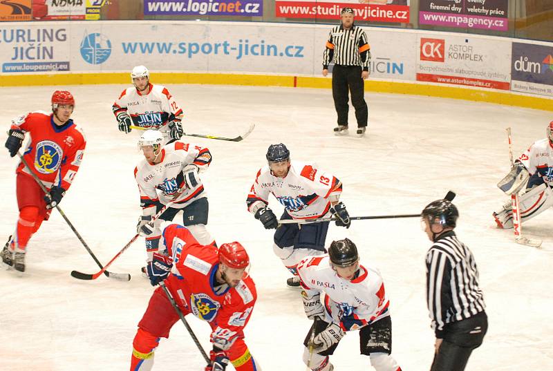 Krajská hokejová liga: HC Jičín - SK Třebechovice pod Orebem.