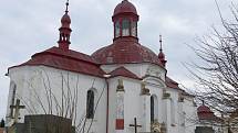Kostel Nanebevzetí Panny Marie ve Slatinách.