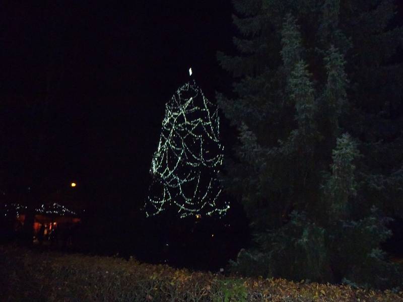 Z rozsvěcení vánočního stromu ve Valdicích.