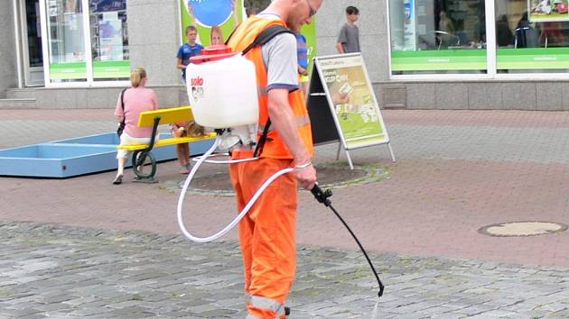 Třebíč zahájila postřik proti plevelům. Potrvá měsíc