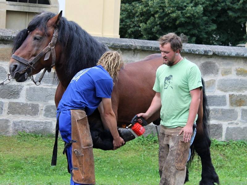 Kování koní.