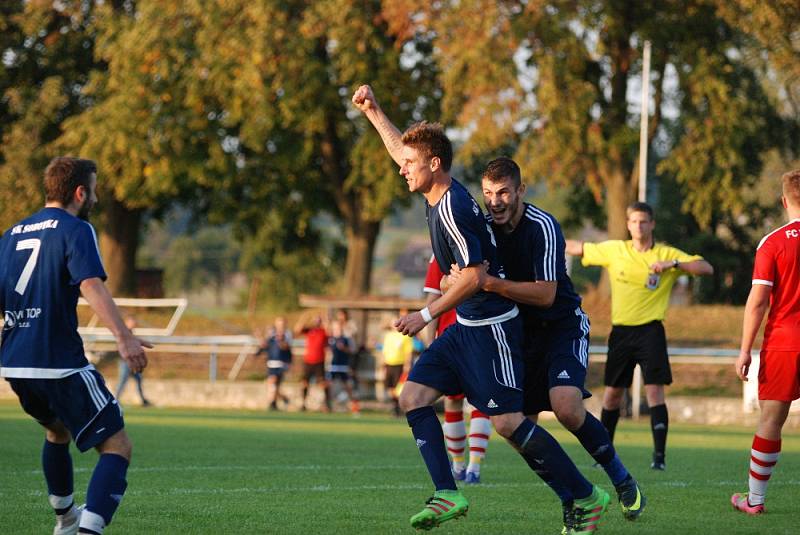 Krajský přebor ve fotbale: Sobotka - Vrchlabí.