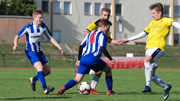 Z duelu krajského přeboru Jičín - Chlumec nad Cidlinou (4:0).