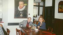 Z návštěvy Václava Havla v restauraci ve Vrchovině.