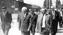 Prezident Ludvík Svoboda v podniku ČKD Plotiště 22. června 1970.