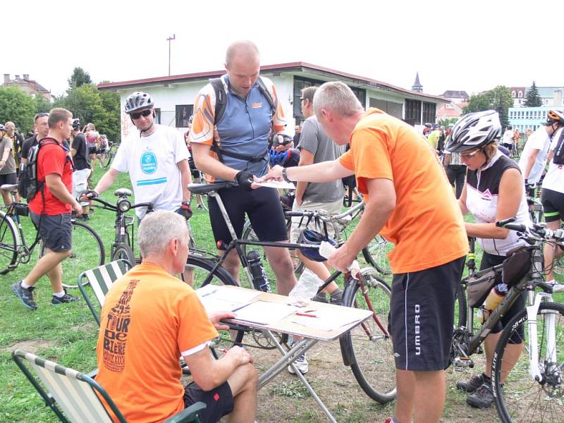 Start závodu Tour de Bière v Jičíně.