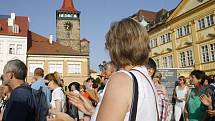 Na demonstraci proti Andreji Babišovi přišlo v Jičíně pět set lidí.