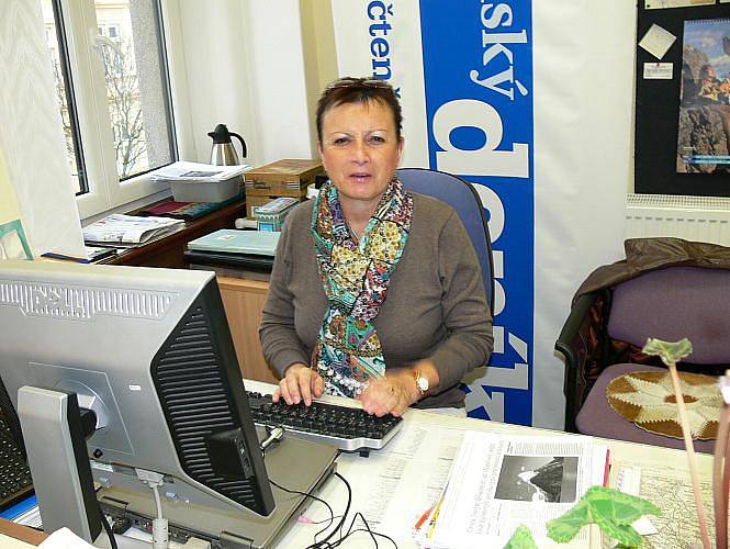Jarmila Novotná při on-line rozhovoru v naší redakci.