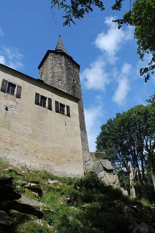 Polovinu hradu Roštejn v současné době obsadili dělníci. Na malém a velkém ochozu, v kapli a botanickém sále se pustili do celkové obnovy hradu, projekt chce navázat na dobu před vyhořením v roce 1915.