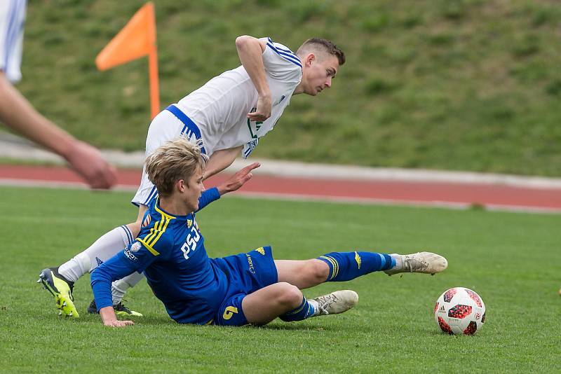 Fotbalové Utkání U19 mezi FC Vysočina Jihlava a FC Fastav Zlín.