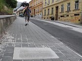 Srázná ulice v Jihlavě.