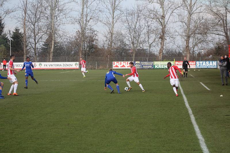 Utkání 12. kola FORTUNA:NÁRODNÍ LIGY mezi Viktorií Žížkov a Vysočinou Jihlava.