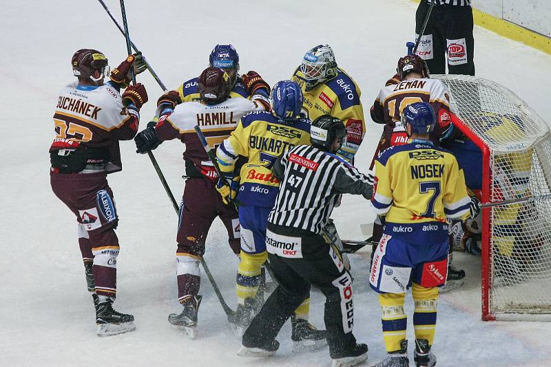 Zápas 31. kola hokejové extraligy mezi HC Dukla Jihlava a Aukro Berani Zlín, 20. prosince v Jihlavě.