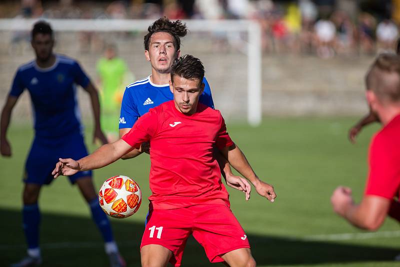 Fotbalové utkání I. kola MOL Cupu mezi FC Vysočina Jihlava a FSC Stará Říše.