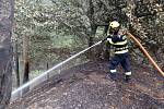 Druhým dnem vysočinští hasiči pomáhají s likvidací požáru v Národním parku České Švýcarsko.
