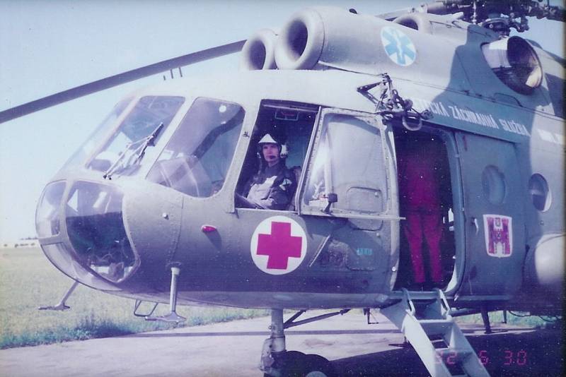 Letecká záchranná služba v Jihlavě.
