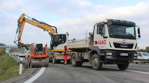 Práce na dálničním přivaděči v Jihlavě, ilustrační foto