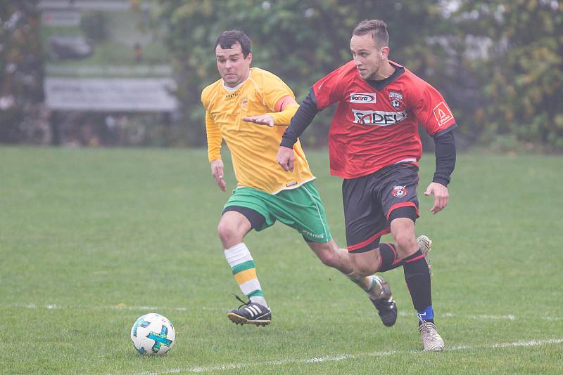 Fotbalové utkání krajského přeboru mezi TJ Sapeli Polná a TJ Sokol Šebkovice.