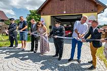 Slavnostní otevření nové hasičské zbrojnice ve Zborné.