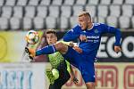 Fotbalové utkání 6. kola FNL mezi FC Vysočina Jihlava a 1. SK Prostějov.