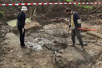 Lidské ostatky vykopali antropologové a kriminalisté na louce Budínka vloni v srpnu.