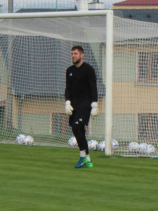 Brankář FC Vysočina Jihlava Adam Jágrik.