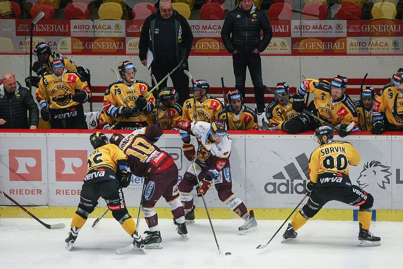 Zápas 36. kola hokejové extraligy HC Dukla Jihlava - HC Verva Litvínov.