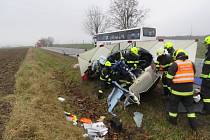 Tragická dopravní nehoda u obce Dvorce na Jihlavsku.
