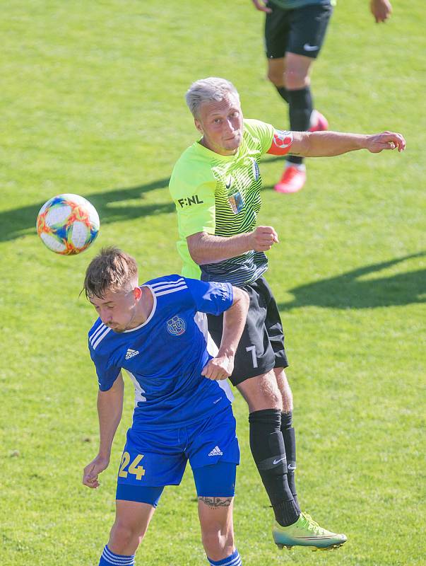 Fotbalové utkání 28. kola FNL mezi FC Vysočina Jihlava a 1. SK Prostějov.