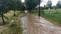 Velkou vodu zažili v Dobroníně na Jihlavsku.