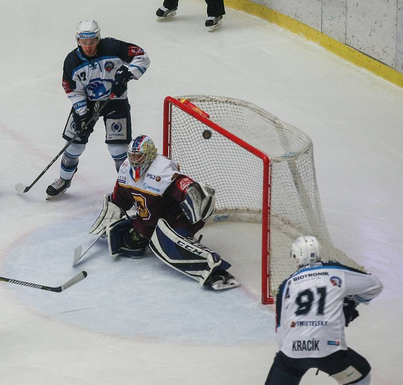 Utkání 48. kola hokejové extraligy: HC Dukla Jihlava - HC Škoda Plzeň, 6. února 2018 v Jihlavě.