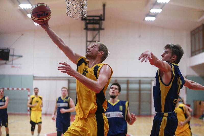 Utkání basketbalové 1. ligy mezi BC Vysočina a BK Opava B.