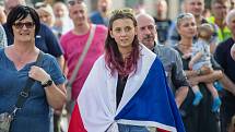 Demonstrace proti Andreji Babišovi na Masarykově  náměstí v Jihlavě.